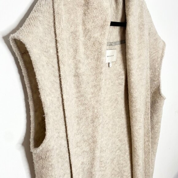 Brochu Walker Wool / Cashmere / Silk Long Open Cardigan in Oatmeal - Picture 3 of 8